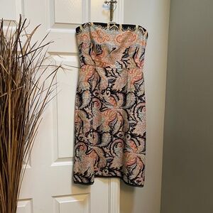 Talbots Strapless Cocktail Dress with lace bottom